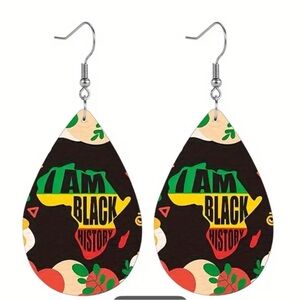 Vibrant Teardrop Earrings with Cultural Design